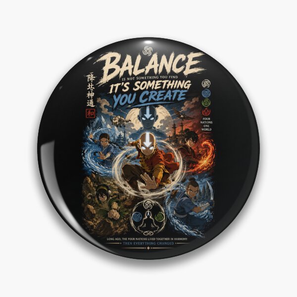 Item preview, Avatar Airbender Elemental Balance Anime Fantasy designed and sold by SilverLook48.