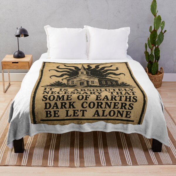Item preview, Lovecraft Earth's Dark Corners Church Quote designed and sold by Fenay Designs.