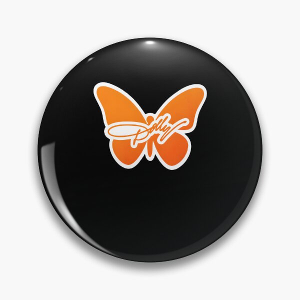 Item preview, Dolly Retro Parton Orange Butterfly Signature Design designed and sold by PixlCrypt.