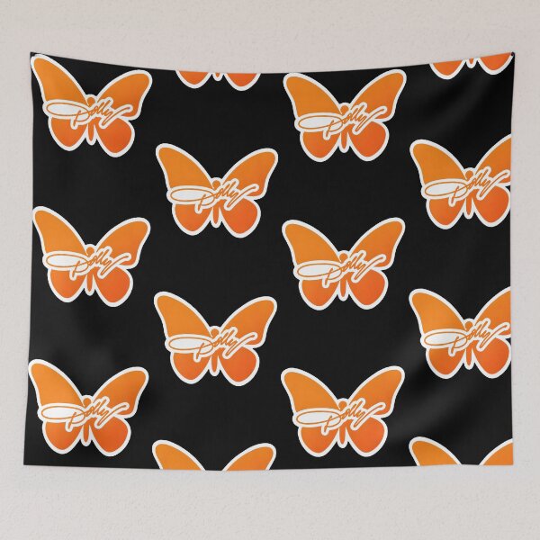 Item preview, Dolly Retro Parton Orange Butterfly Signature Design designed and sold by PixlCrypt.