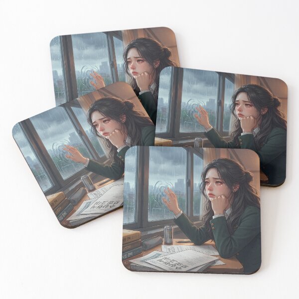 Item preview, Rainy Day High School Senior Classroom: Moody Exam Stress & Youth Aesthetic, Lo-Fi Melancholy designed and sold by SOOstudio73.