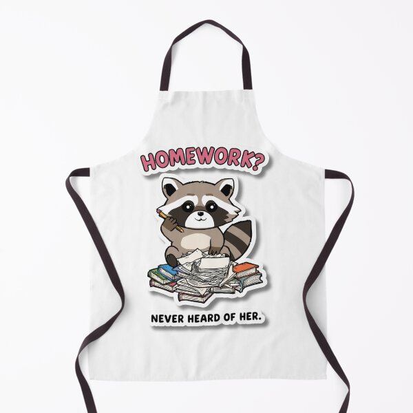 Item preview, Homework? Never Heard of Her – Funny Raccoon Student Sticker designed and sold by Busybeesfinds.