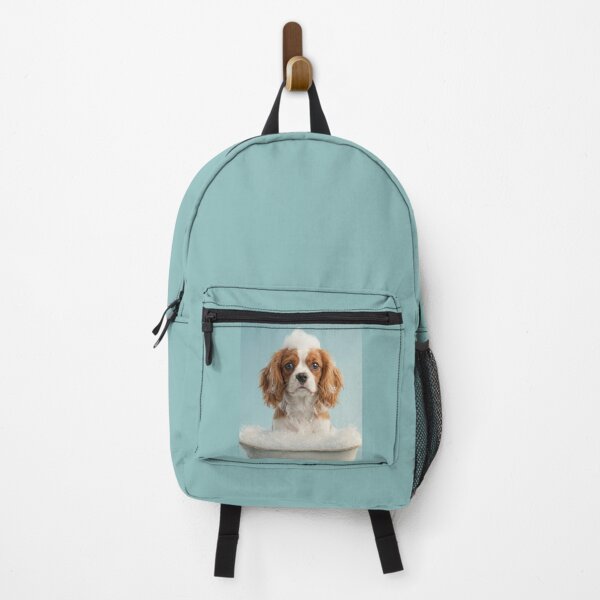 Item preview, Baby Cavalier King Charles Bubble Bath Nursery Bathroom Art designed and sold by LazyOwlStore.