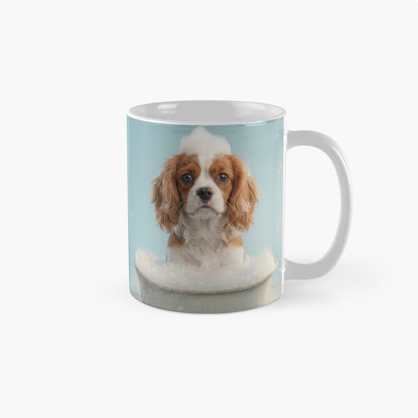 Item preview, Baby Cavalier King Charles Bubble Bath Nursery Bathroom Art designed and sold by LazyOwlStore.