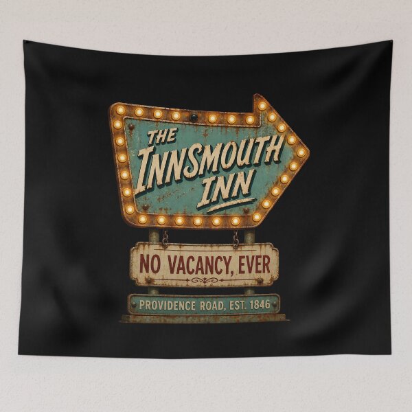 Item preview, Lovecraft Innsmouth Inn No Vacancy Marquee designed and sold by Fenay Designs.