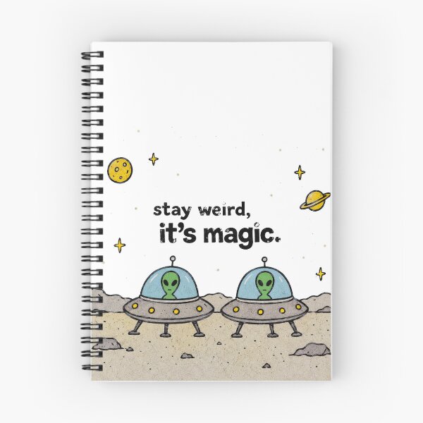 Item preview, Stay Weird Alien UFO Space Quote designed and sold by MonkiFlipp.