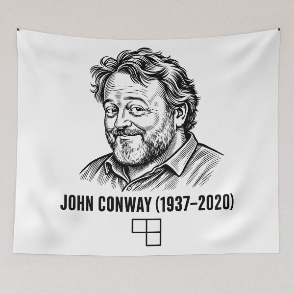 Item preview, John Conway Game of Life Blueprint Engraving designed and sold by Art&Fun.
