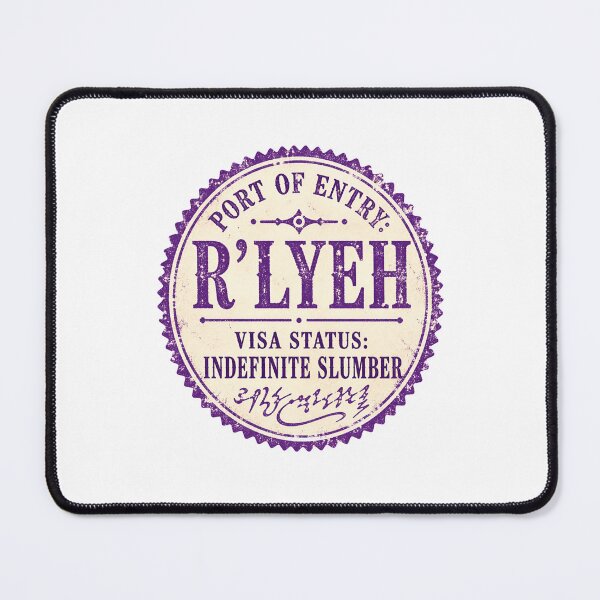 Item preview, Lovecraft R'lyeh Indefinite Slumber Visa Stamp designed and sold by Fenay Designs.