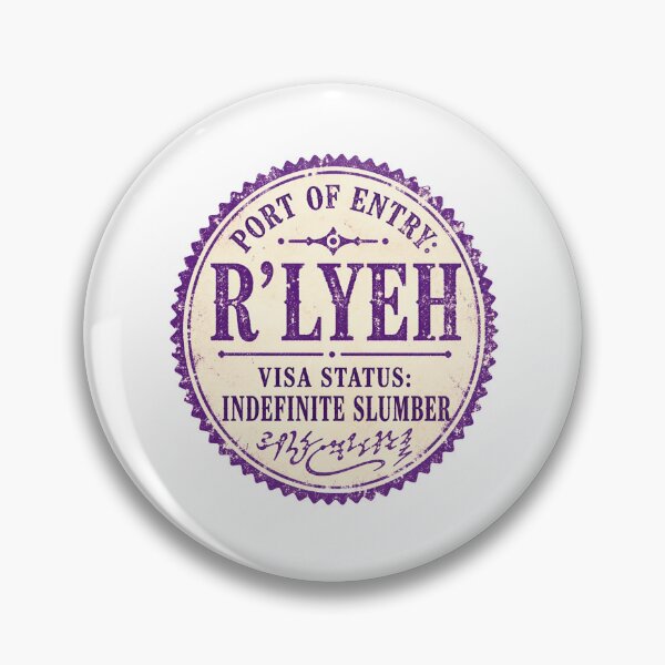 Item preview, Lovecraft R'lyeh Indefinite Slumber Visa Stamp designed and sold by Fenay Designs.