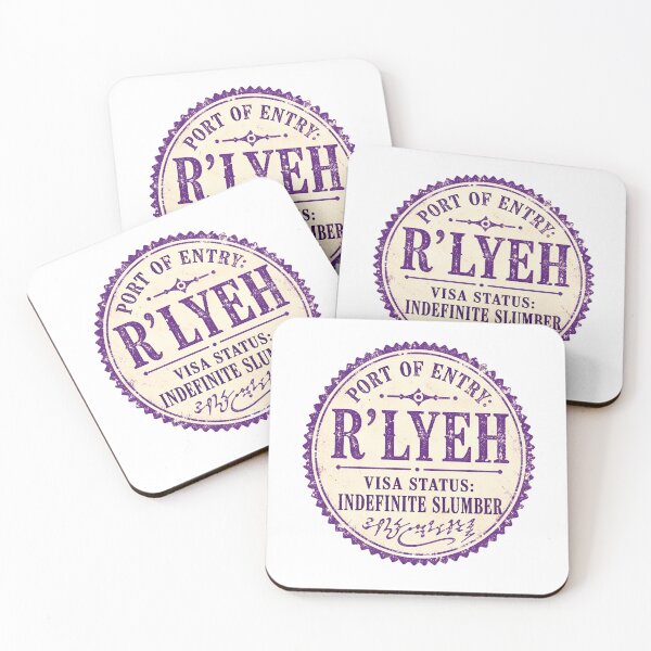 Item preview, Lovecraft R'lyeh Indefinite Slumber Visa Stamp designed and sold by Fenay Designs.