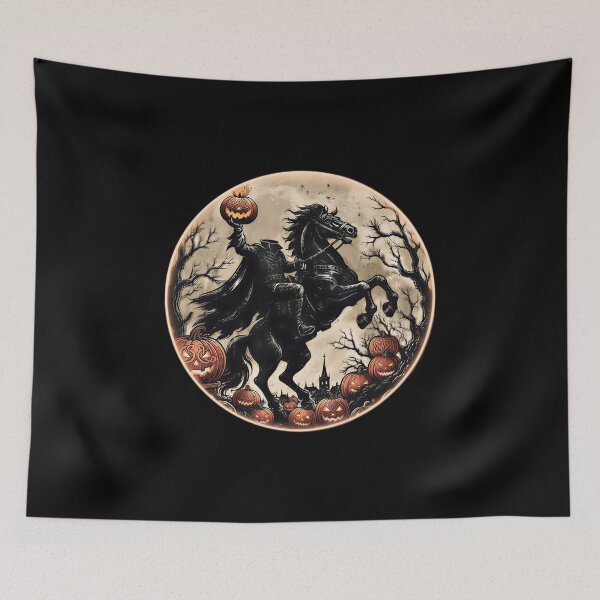 Item preview, Gothic Sleepy Headless Horseman Spooky Pumpkin Halloween  designed and sold by gear-posters.