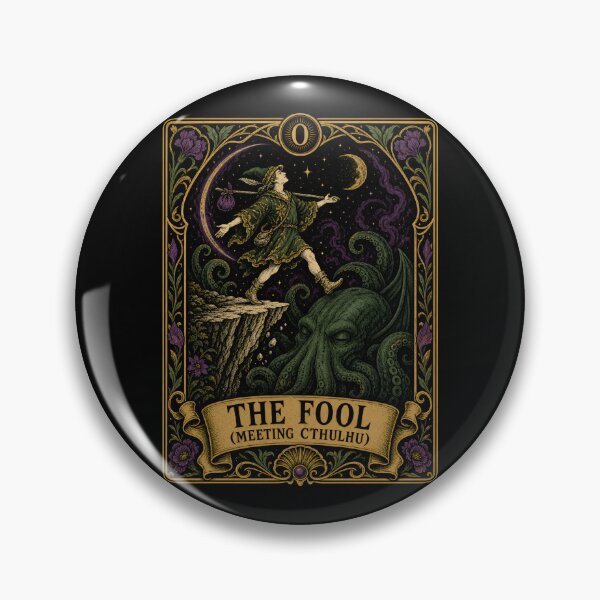 Item preview, Lovecraft The Fool Meeting Cthulhu Tarot Card designed and sold by Fenay Designs.