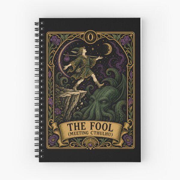 Item preview, Lovecraft The Fool Meeting Cthulhu Tarot Card designed and sold by Fenay Designs.