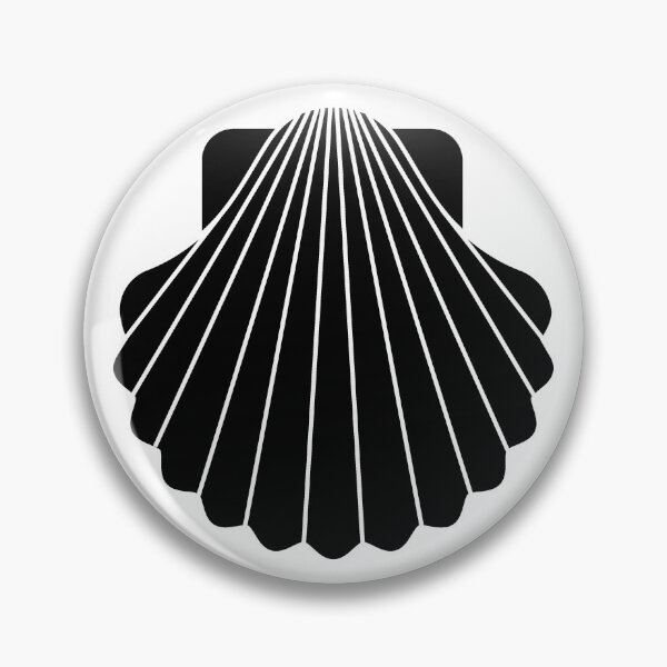 Item preview, Black Scallop Seashell Beach Graphic designed and sold by pattern-archive.