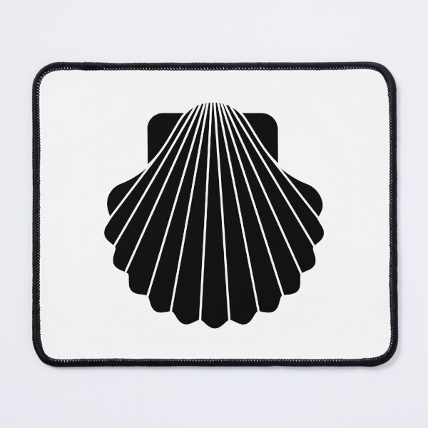 Item preview, Black Scallop Seashell Beach Graphic designed and sold by pattern-archive.