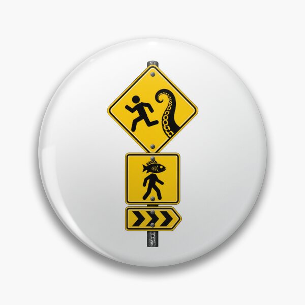 Item preview, Lovecraft Innsmouth Crossing Tentacle Warning Signs designed and sold by Fenay Designs.