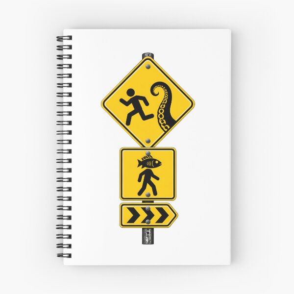 Item preview, Lovecraft Innsmouth Crossing Tentacle Warning Signs designed and sold by Fenay Designs.