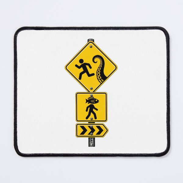 Item preview, Lovecraft Innsmouth Crossing Tentacle Warning Signs designed and sold by Fenay Designs.