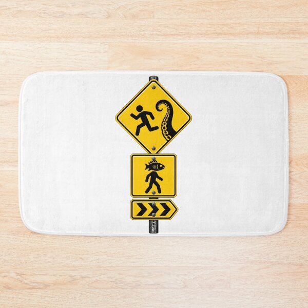 Item preview, Lovecraft Innsmouth Crossing Tentacle Warning Signs designed and sold by Fenay Designs.
