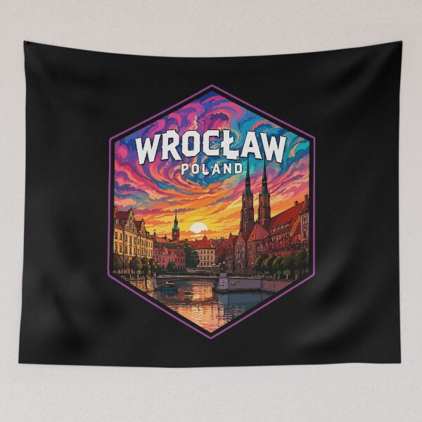 Item preview, Wroclaw Poland Travel Trippy Art designed and sold by TomFrontierArt.