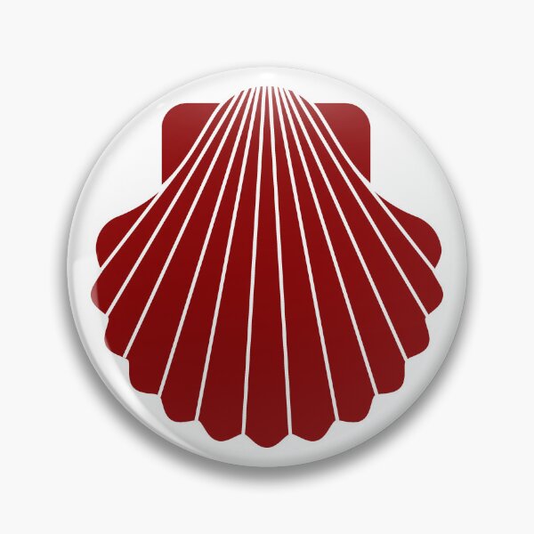 Item preview, Dark Red Scallop Seashell Beach Graphic designed and sold by pattern-archive.