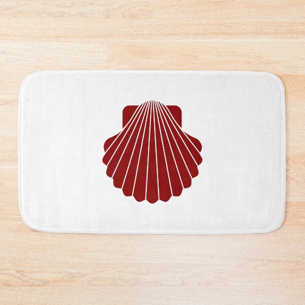 Item preview, Dark Red Scallop Seashell Beach Graphic designed and sold by pattern-archive.