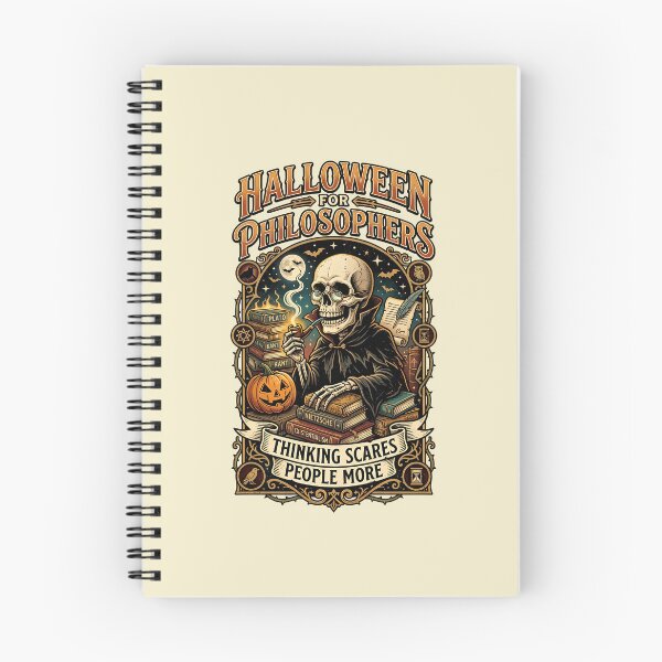Item preview, Thinking scares people more - Halloween for philosophers designed and sold by ParadoxParadox.