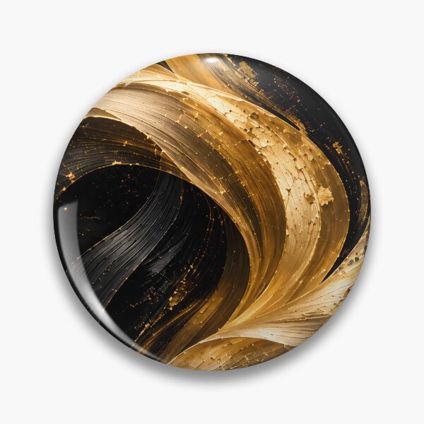 Item preview, Golden Flow – Luxury Black and Gold Abstract Art designed and sold by bauschberts.
