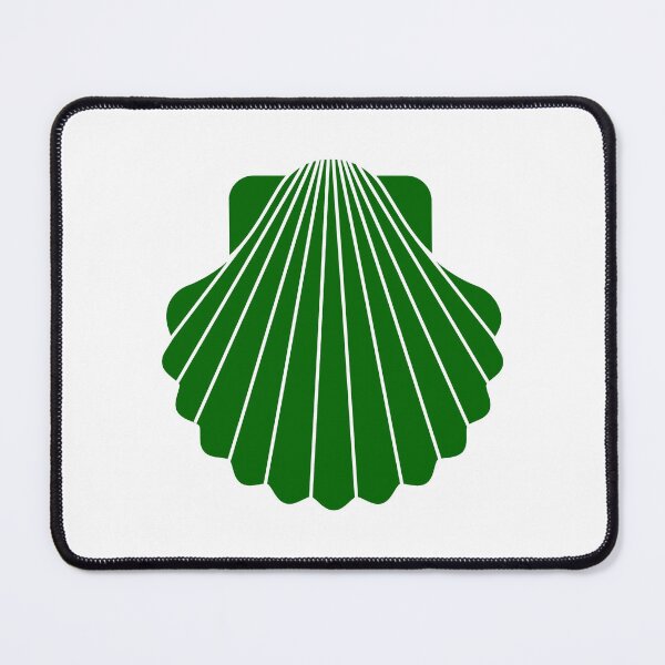 Item preview, Dark Green Scallop Seashell Beach Graphic designed and sold by pattern-archive.