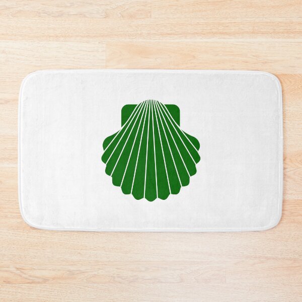 Item preview, Dark Green Scallop Seashell Beach Graphic designed and sold by pattern-archive.