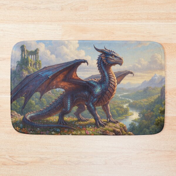 Item preview, Detailed Dragon Fantasy Landscape - Panoramic Deskmat I designed and sold by Yaremchuk.