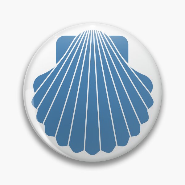 Item preview, Steel Blue Scallop Seashell Beach Graphic designed and sold by pattern-archive.
