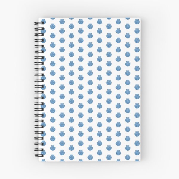 Item preview, Steel Blue Scallop Seashell Beach Graphic designed and sold by pattern-archive.