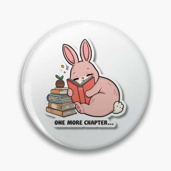 Item preview, One More Chapter – Cute Bunny Reading Book Sticker designed and sold by Busybeesfinds.