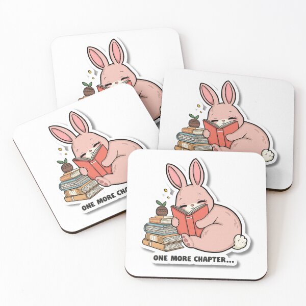 Item preview, One More Chapter – Cute Bunny Reading Book Sticker designed and sold by Busybeesfinds.