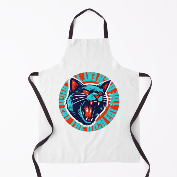 Item preview, Turquoise Orange Feline Fury - Eat The Rich Graphic Art | ⭐⭐⭐⭐⭐ designed and sold by Yobconcept.