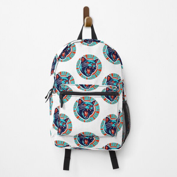 Item preview, Turquoise Orange Feline Fury - Eat The Rich Graphic Art | ⭐⭐⭐⭐⭐ designed and sold by Yobconcept.