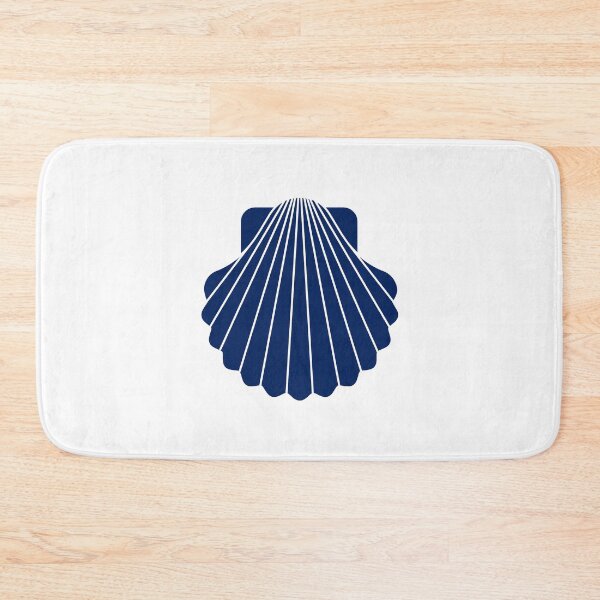 Item preview, Navy Blue Scallop Seashell Beach Graphic designed and sold by pattern-archive.