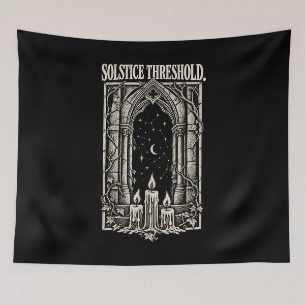 Item preview, Solstice Threshold – Gothic Archway Beneath a Celestial Sky designed and sold by Anyshca.