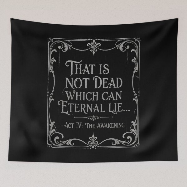 Item preview, Lovecraft That Is Not Dead Eternal Lie Quote designed and sold by Fenay Designs.