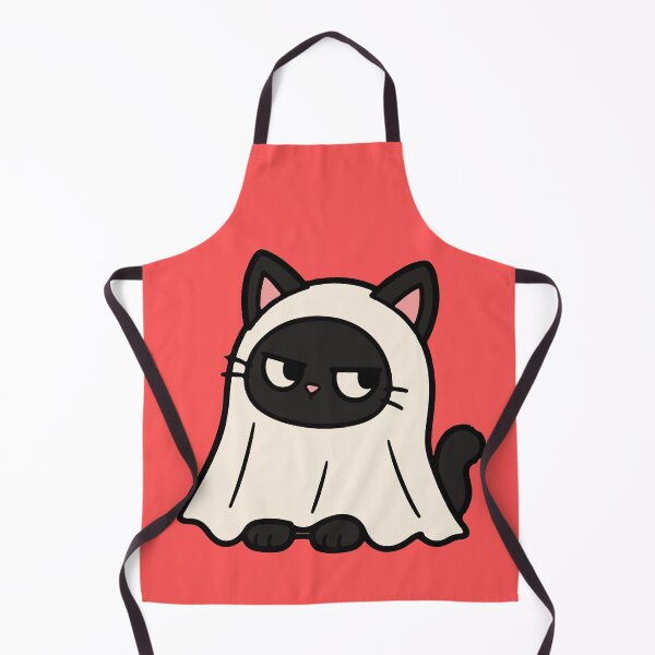 Item preview, Grumpy Ghost Cat – Cute Black Cat Halloween Costume designed and sold by MewMade.