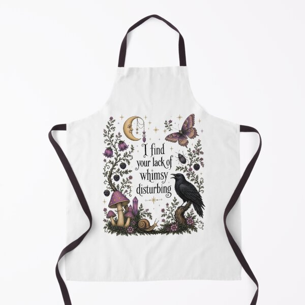 Item preview, I Find Your Lack of Whimsy Disturbing, Gothic Raven Mushroom Garden designed and sold by PixlCrypt.