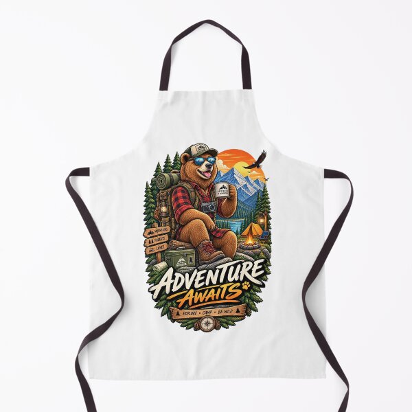 Item preview, Adventure Bear Camping Mountain Explorer Vintage Outdoor Graphic designed and sold by HAFIZ-DP.