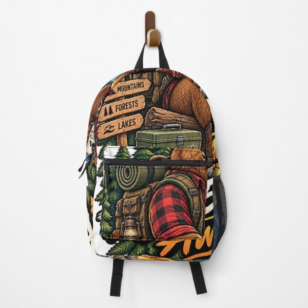Item preview, Adventure Bear Camping Mountain Explorer Vintage Outdoor Graphic designed and sold by HAFIZ-DP.