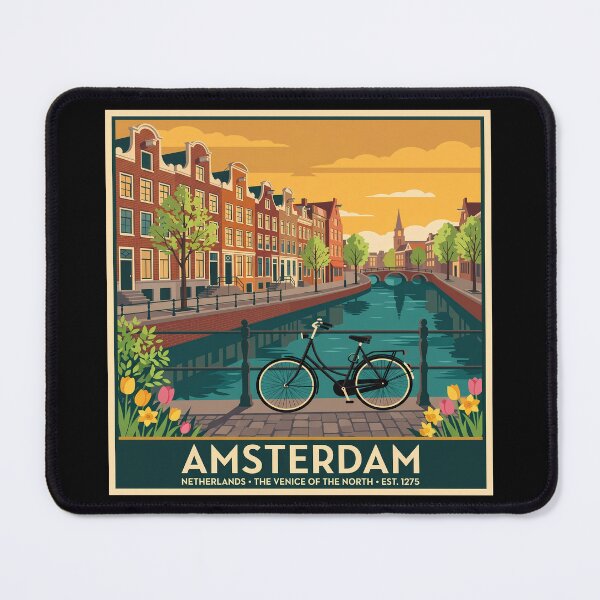 Item preview, Amsterdam Retro Canal Travel Aesthetic designed and sold by MavtM.