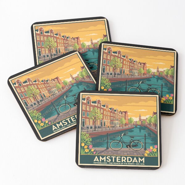 Item preview, Amsterdam Retro Canal Travel Aesthetic designed and sold by MavtM.