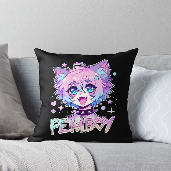 Item preview, Cute Anime Femboy Catboy Pink Purple Kawaii designed and sold by thefirstbroo.