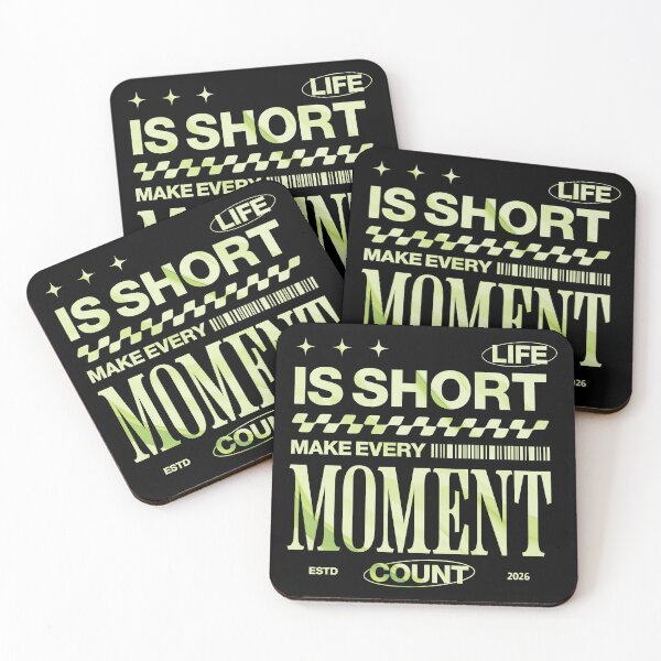 Item preview, Life Is Short Aesthetic Typography T-Shirt, Minimalist Quote designed and sold by baretyas.