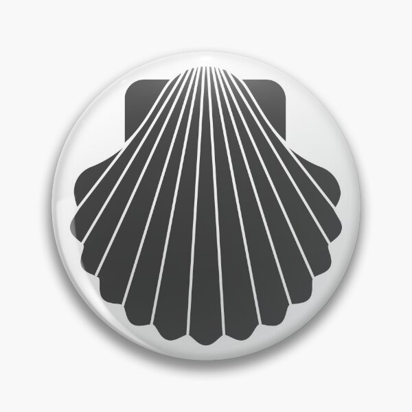 Item preview, Dark Gray Scallop Seashell Beach Graphic designed and sold by pattern-archive.
