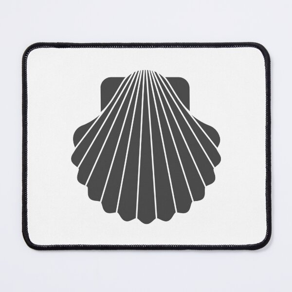 Item preview, Dark Gray Scallop Seashell Beach Graphic designed and sold by pattern-archive.